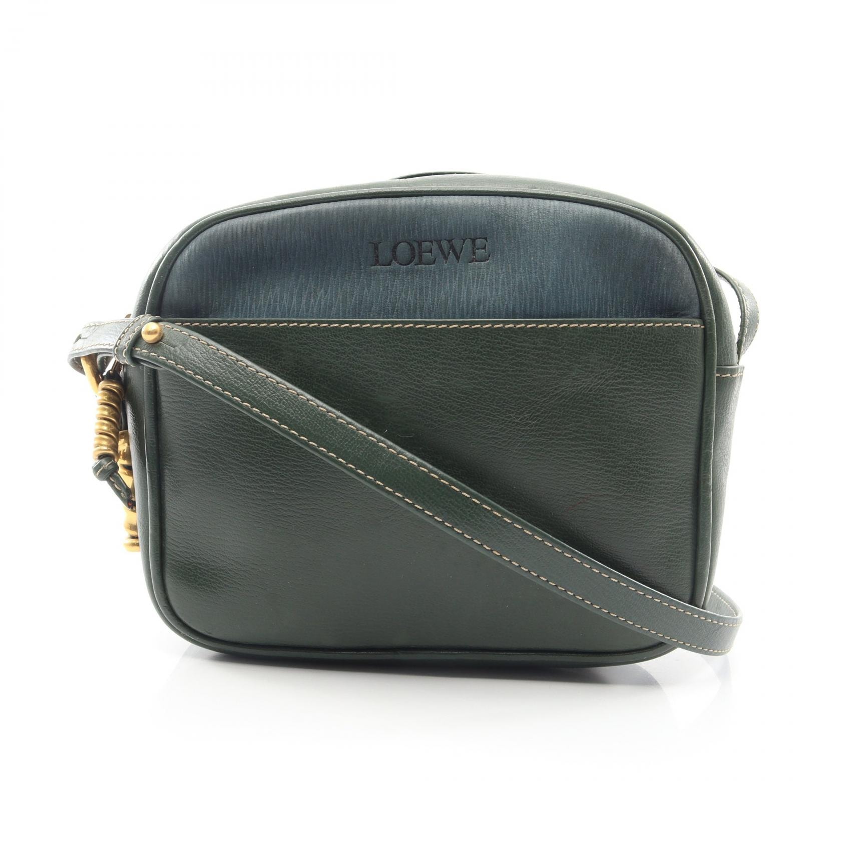 ロエベ LOEWE ベラスケス ショルダーバッグ バッグ レザー レザー レディース グリーン系 / ブルー系 【中古】