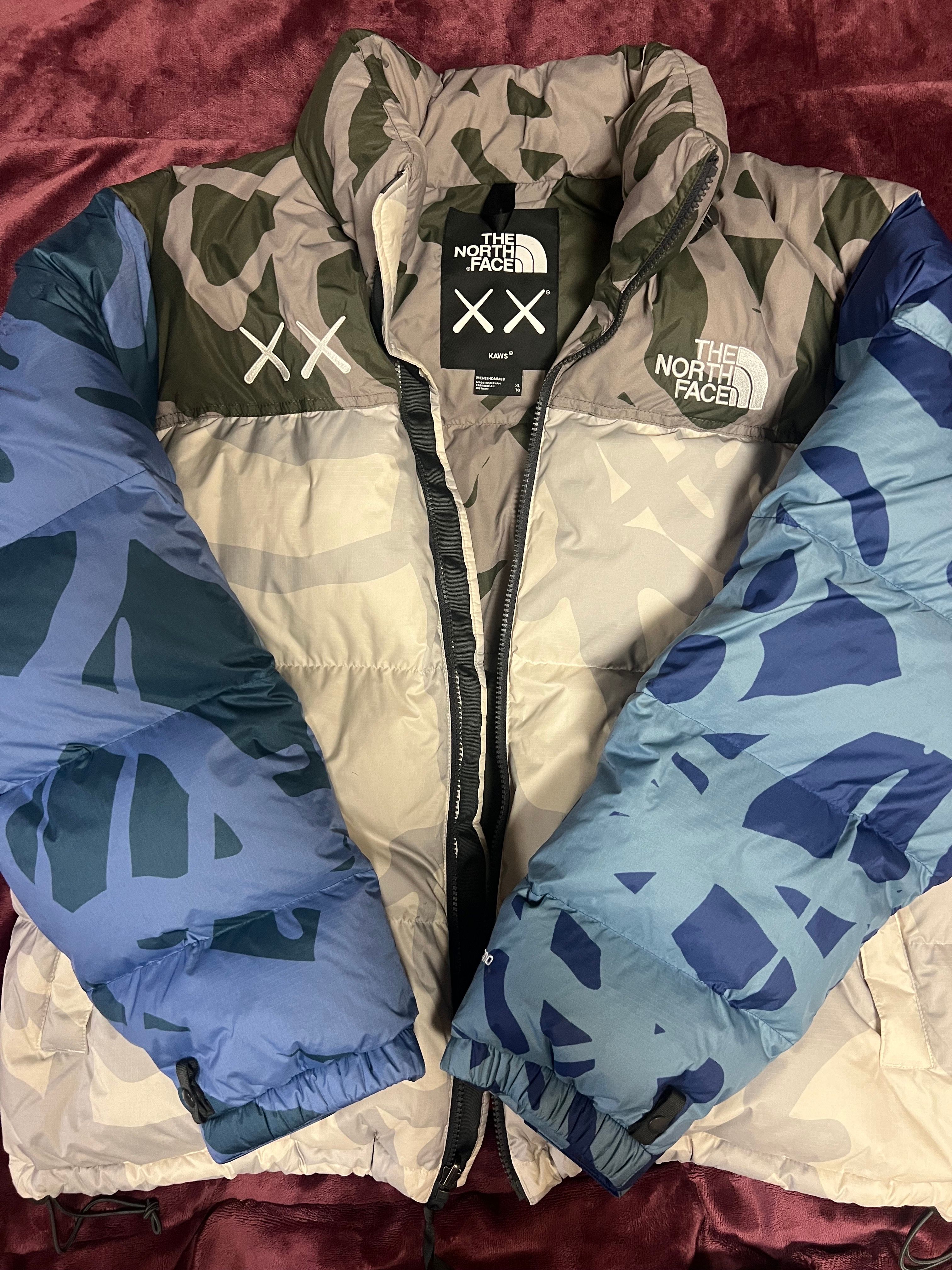 The North Face Kaws Nuptse Jacket "Grey Blue"