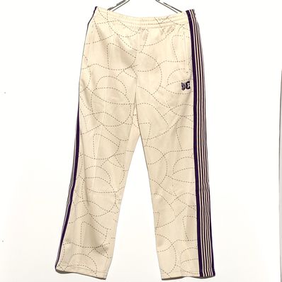 Needles x DC SHOES Track Pant - Poly Smooth / Printed "Ivory"