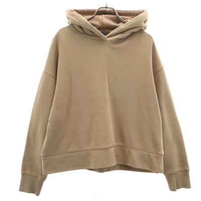 ZARA ザラ 長袖 スウェットパーカー M ブラウン 裏起毛