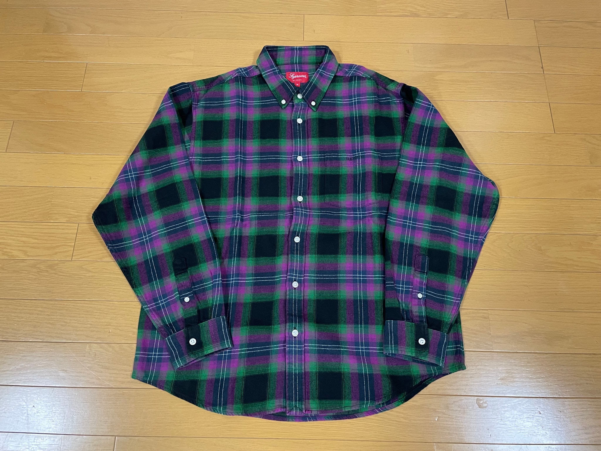 Supreme Brushed Plaid Flannel Shirt "Black"