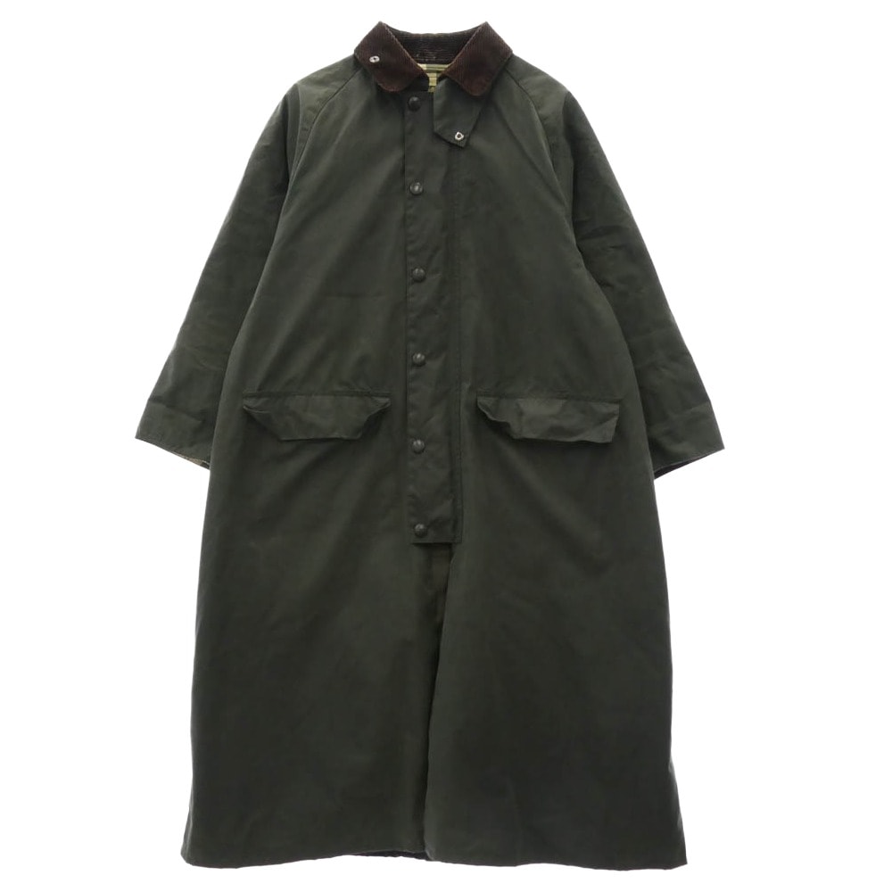 Barbour バブアー ジャケット 21AW 2102028 WOMENS BURGHLEY ウィメンズ バーレー 3ワラント オイルド ロング コート ジャケット モスグリーン系 カーキ系 UK10【中古】
