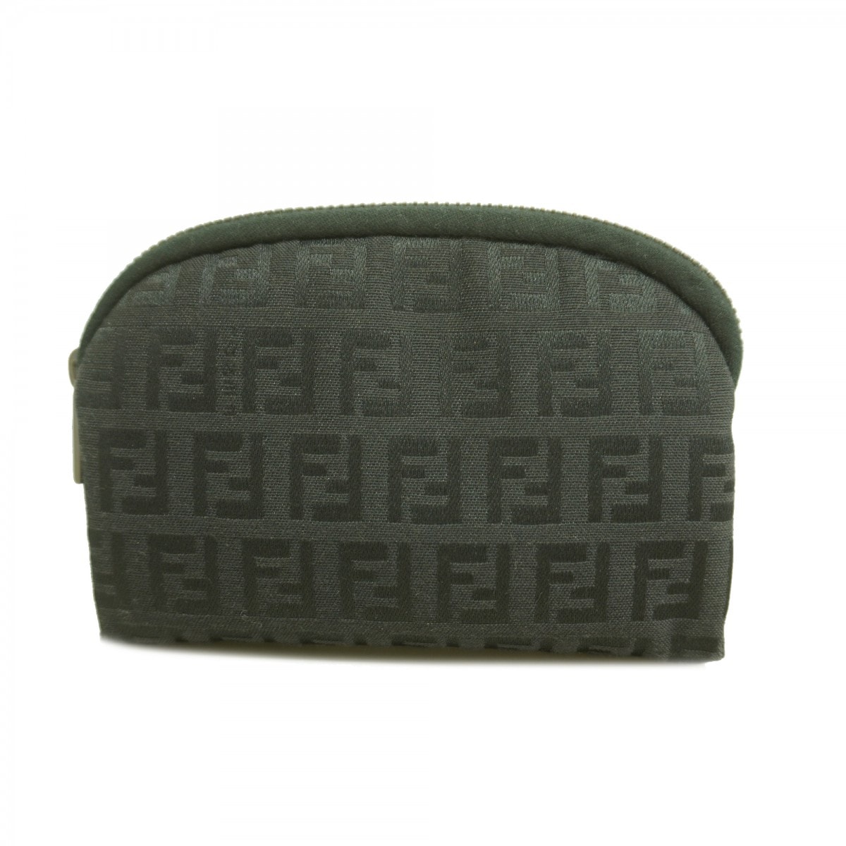 ★SALE【6dd4355】フェンディ ポーチ ズッキーノ ナイロンキャンバス ブラック シルバー金具【中古】レディース