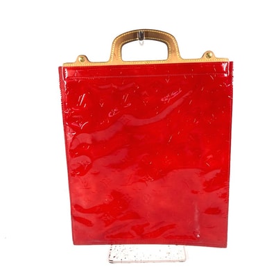 ルイヴィトン LOUIS VUITTON スタントン M91078 モノグラムヴェルニ カバン 縦型 ハンドバッグ モノグラムヴェルニ レッド