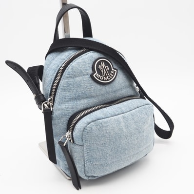 極美品 MONCLER モンクレール デニム キリアスモール ショルダーバッグ J109B5L00024 M4203 ショルダーバッグ ライトブルー デニム レディース