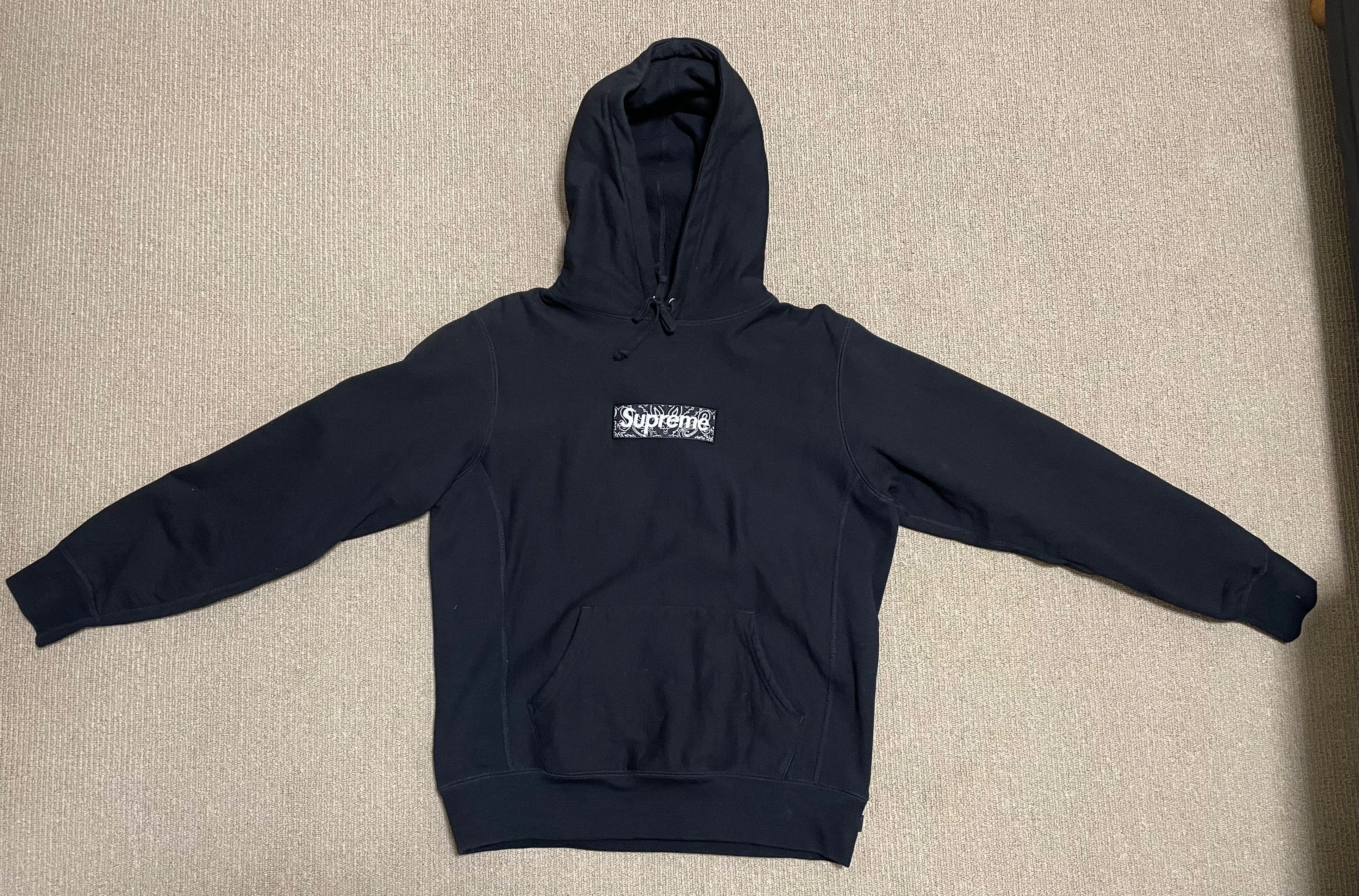 Supreme Bandana Box Logo Hooded Sweatshirt "Black"