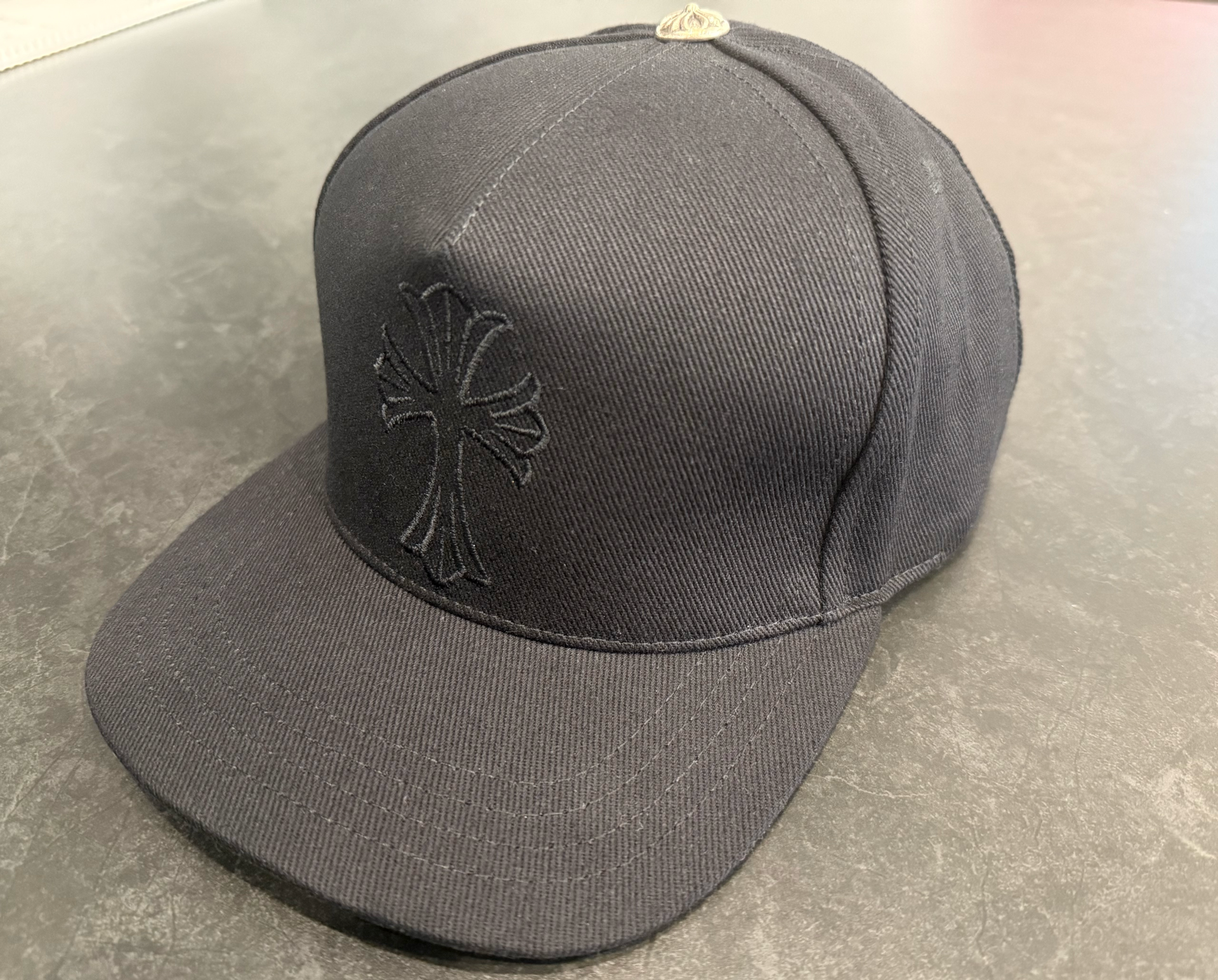 Chrome Hearts Baseball Denim Cap Cross "Black"
