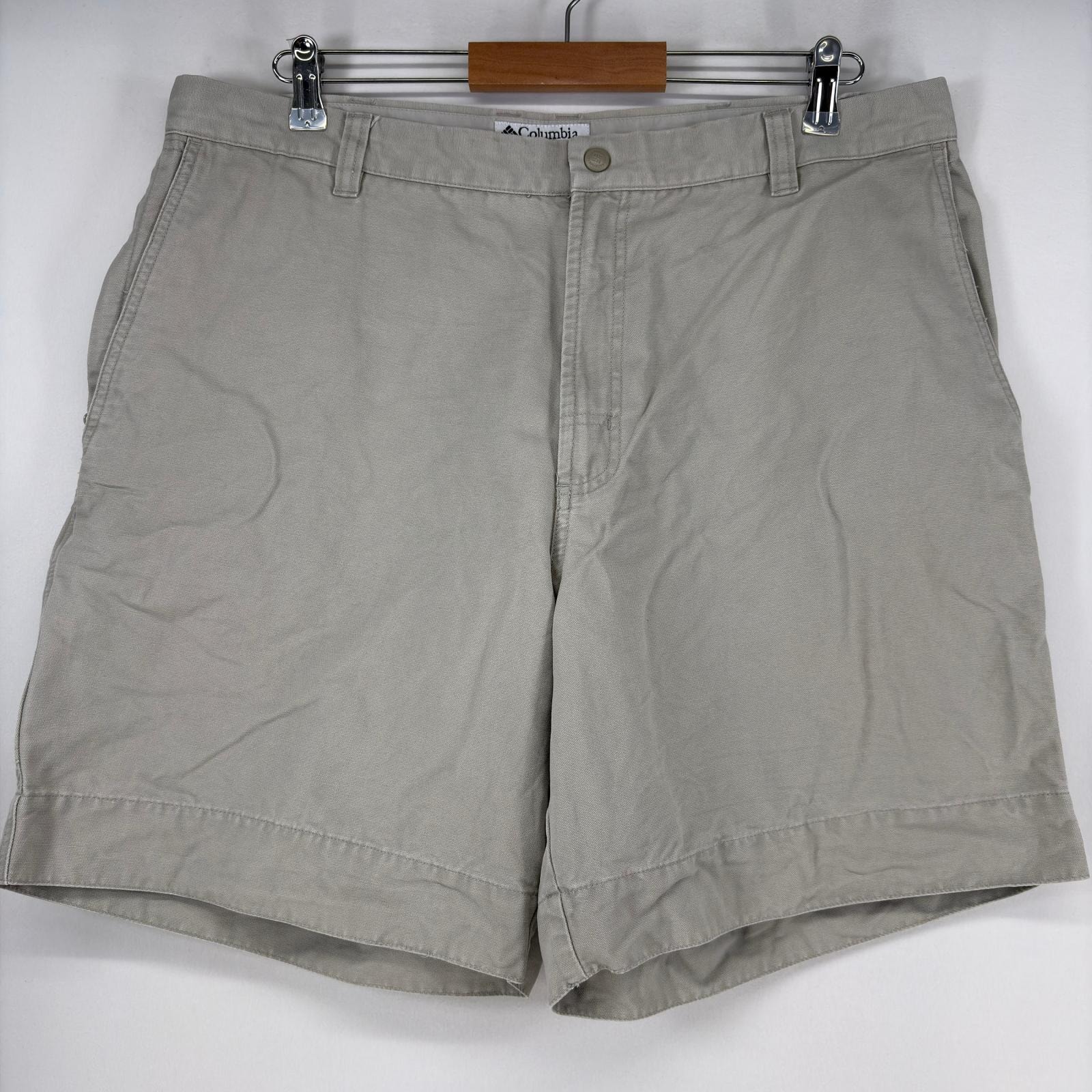 古着 コロンビア Columbia ショートパンツ ツールポケット アウトドア ジップフライ ダック ハーフパンツ w38  グレー系 メンズ