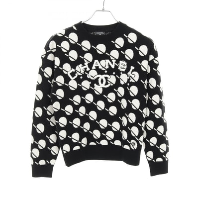シャネル CHANEL ココマーク フラワーロゴ ニット 衣料品 トップス カシミヤ レディース ブラック系 / ホワイト系 P77905K11244 【中古】