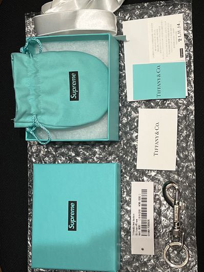 Supreme / Tiffany & Co. Return to Tiffany Oval Tag Keyring "Silver"