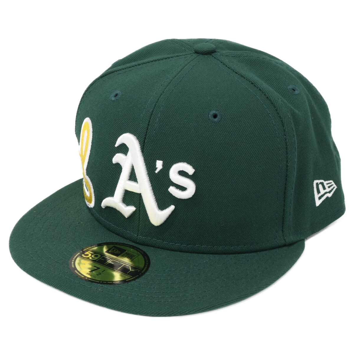 ニューエラ 【美品】オークランド アスレチックス 59FIFTY サイドスプリット キャップ 7 1/2 59.6cm