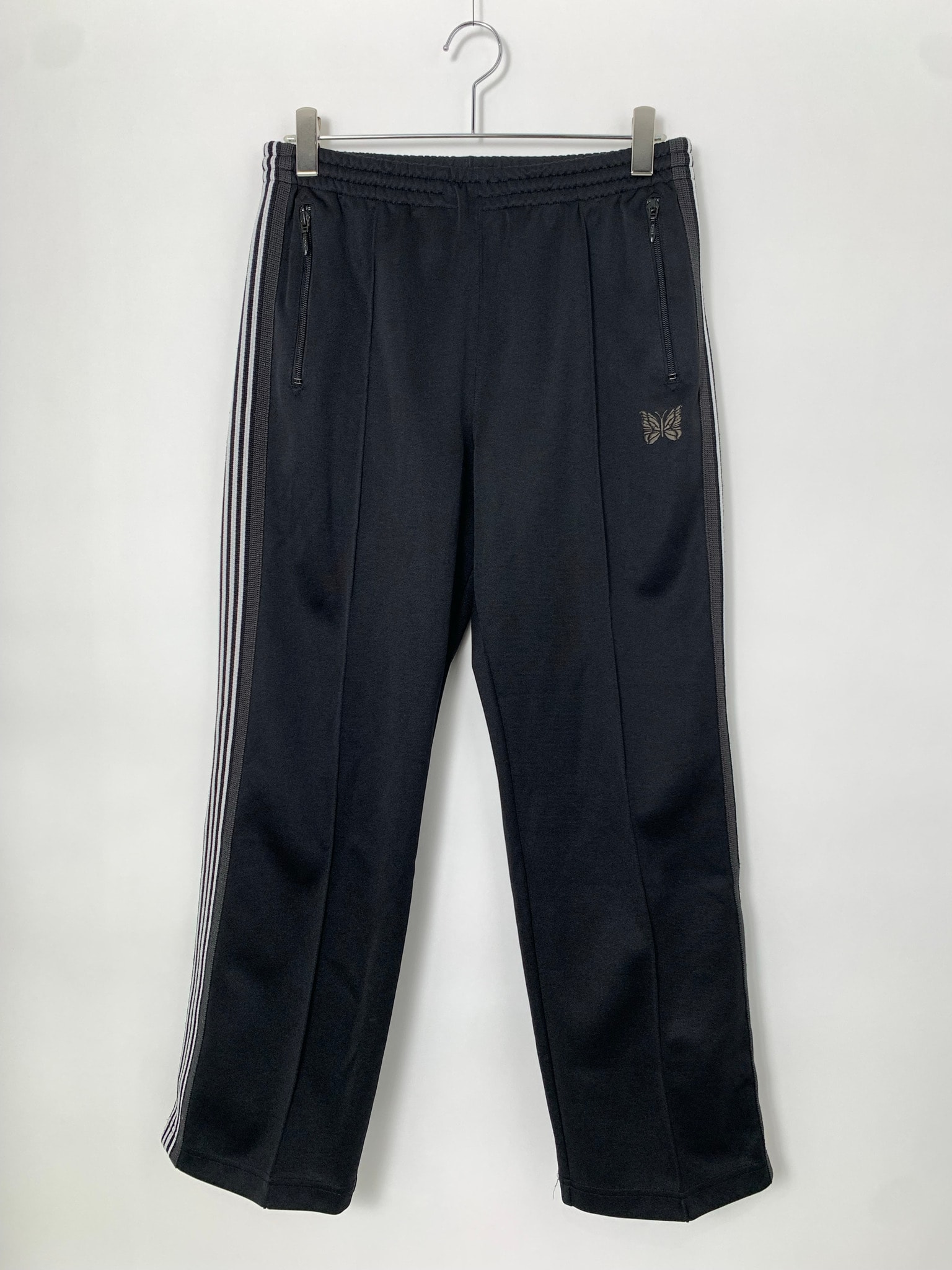 Needles Track Pants - Poly Smooth "Black/White"