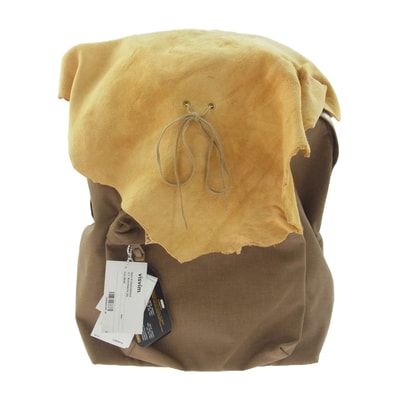 VISVIM ビズビム バックパック 24AW 124203003033 UT RUCKSACK 22L レザーフラップ ディアスキン リュックサック バックパック ベージュ系【新古品】【未使用】【中古】