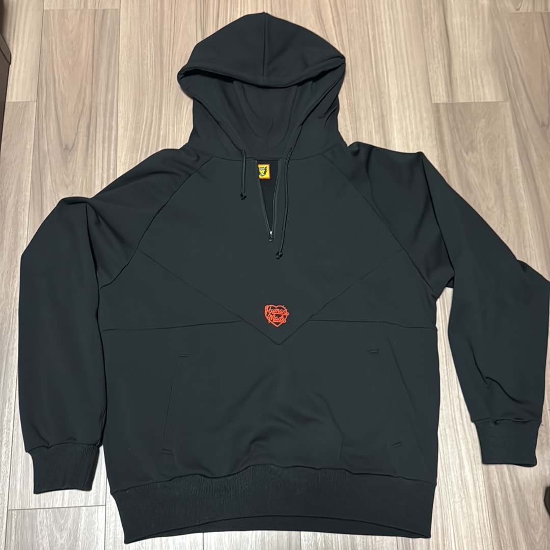 HUMAN MADE Half-Zip Hoodie "Black"