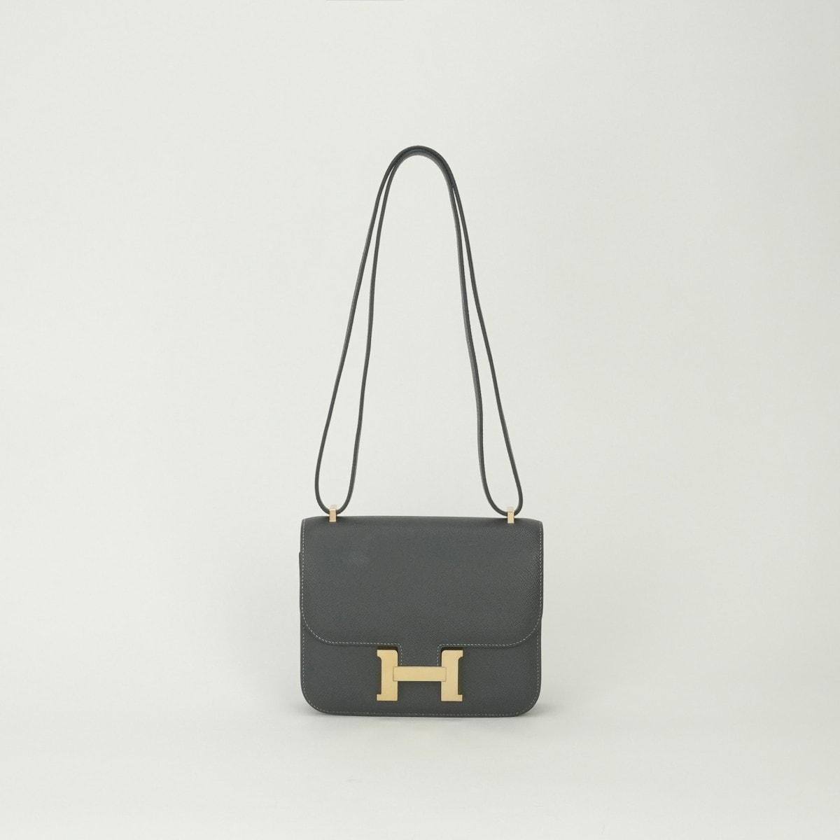 エルメス HERMES コンスタンス3 ミニ18 コンスタンス 3 ミニ 18 バッグ ショルダーバッグ エプソン グラファイト Graphite グレー Gray ゴールド金具 ヴォーエプソン