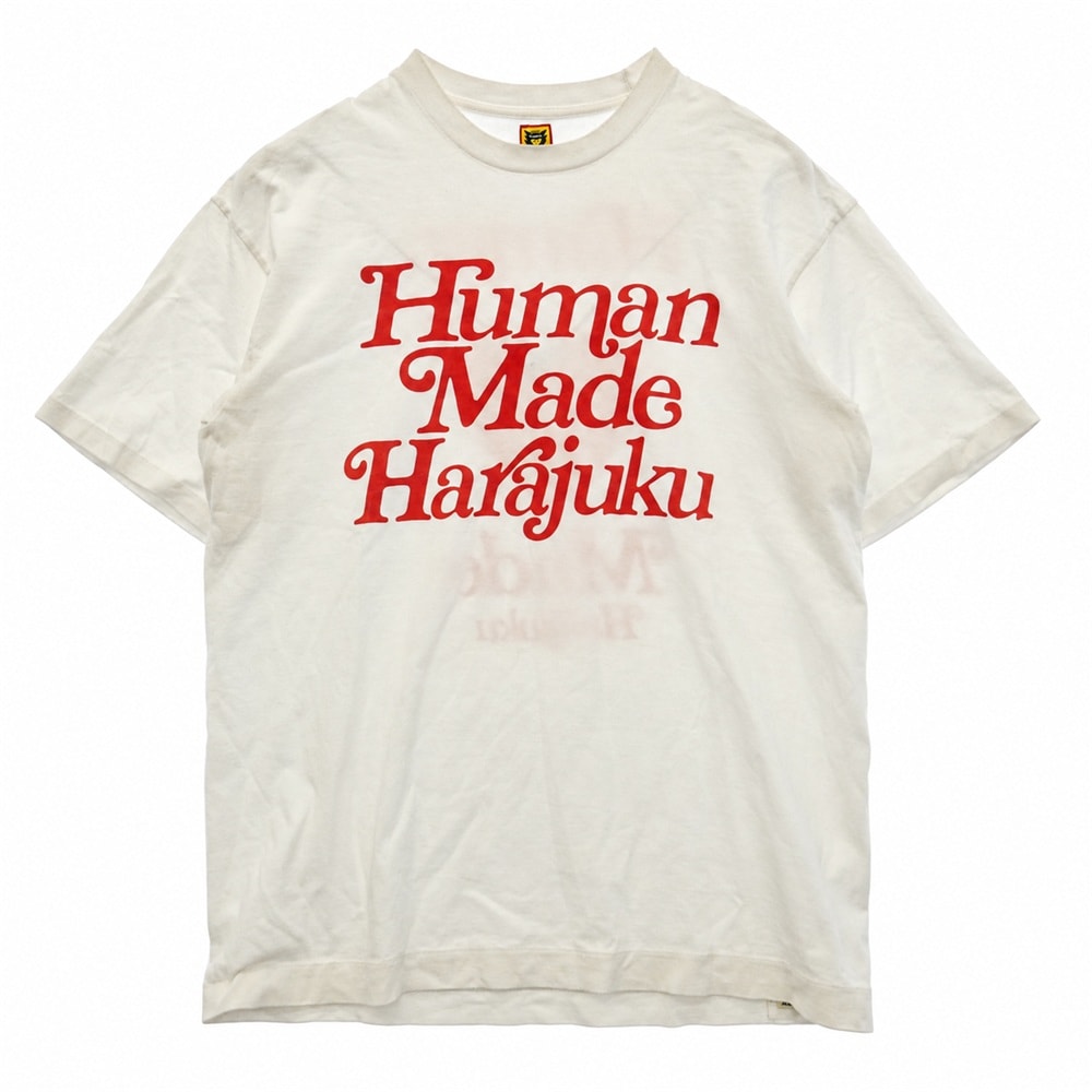 HUMAN MADE ヒューマンメイド Girls Don't Cry HARAJUKU TEE ガールズドントクライ 原宿 Tシャツ 半袖カットソー ホワイト系 XL【中古】