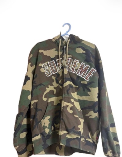 Supreme x B.B. Simon Zip Up Hooded Sweatshirt "Woodland Camo"