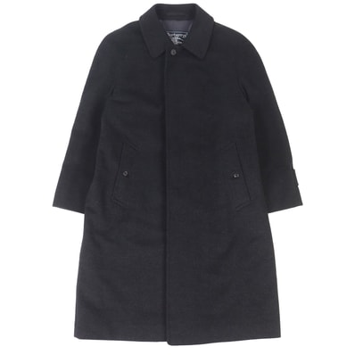 美品 バーバリー ステンカラーコート チャコールグレー メンズ 90 165