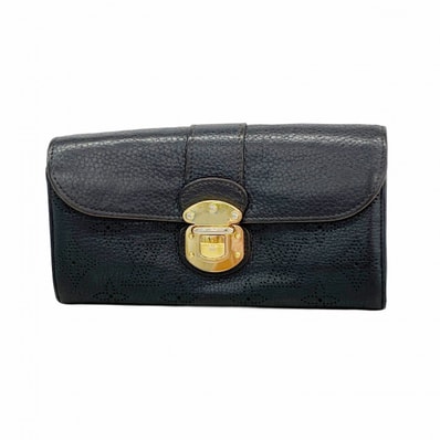 【6dd5473-k】ルイヴィトン 長財布 マヒナ ポルトフォイユイリス M58163 ノワール【中古】レディース