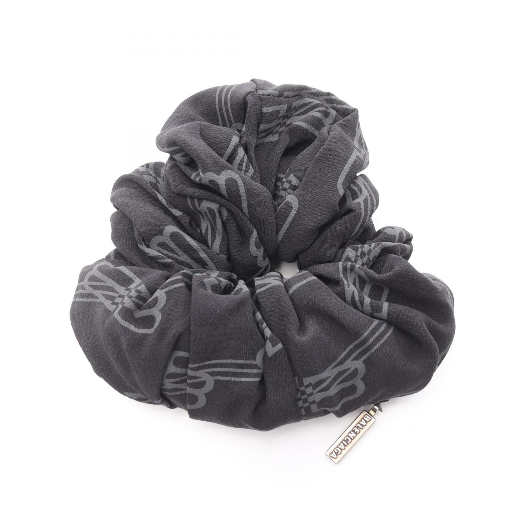 バレンシアガ BALENCIAGA BBモノグラム シュシュ 衣料品 シルク レディース ブラック系 / グレー系 【中古】