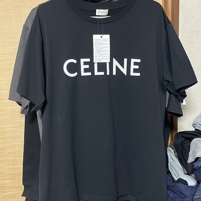 CELINE Men's Celine Loose T-shirt In Cotton Jersey "Black/White"