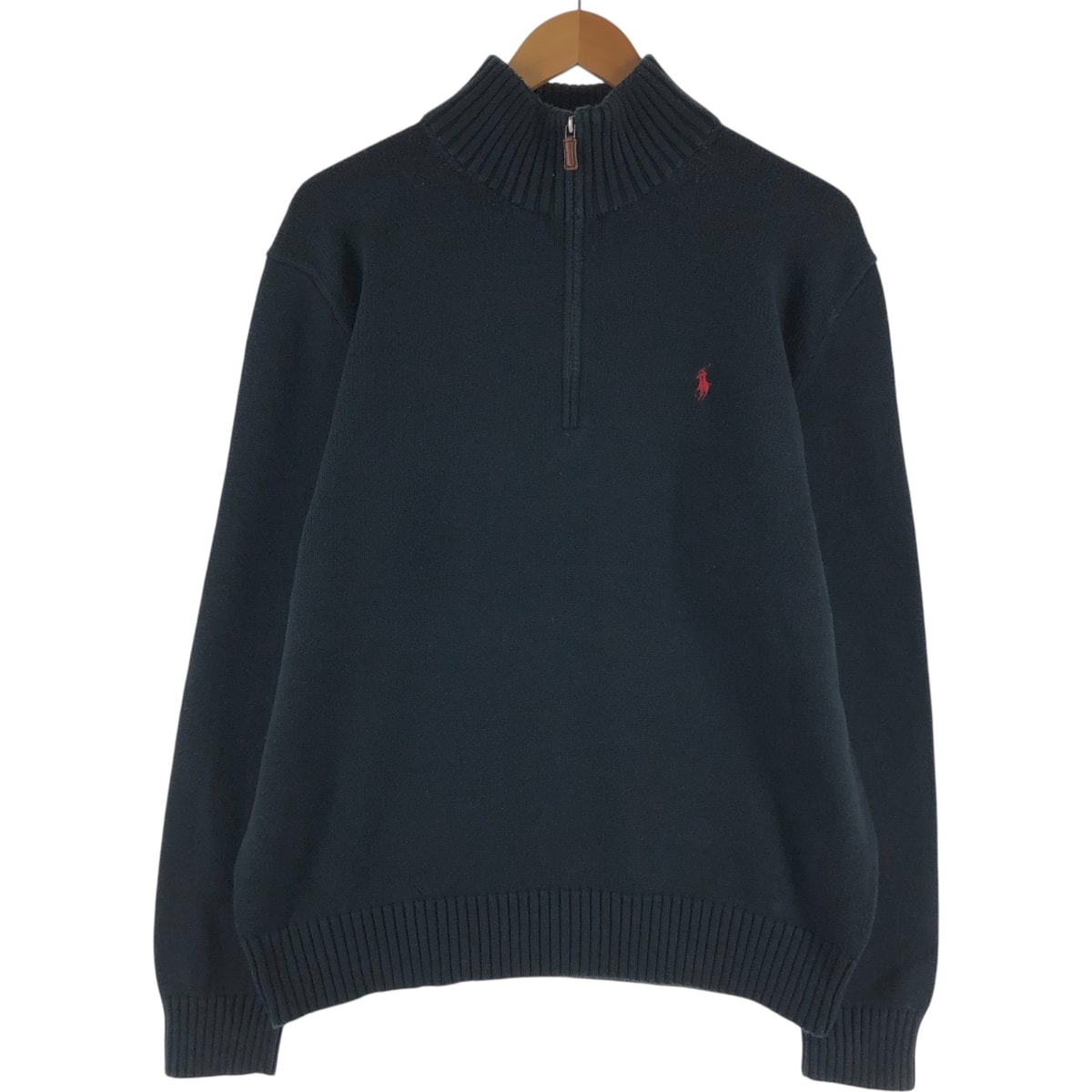 古着 ラルフローレン Ralph Lauren POLO by Ralph Lauren コットンニットハーフジップセーター メンズL相当/eaa463199
