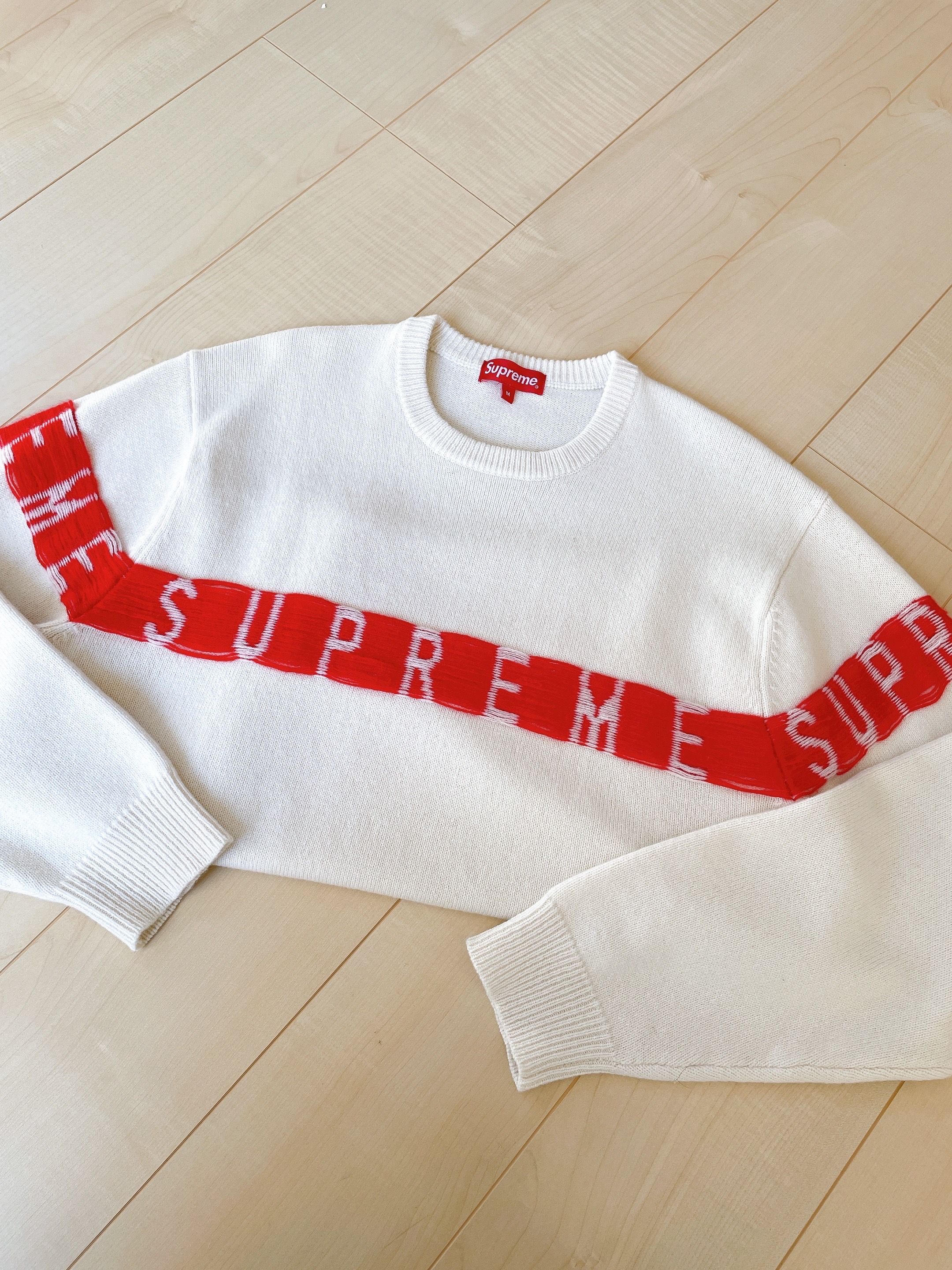 Supreme Inside Out Logo Sweater "White"