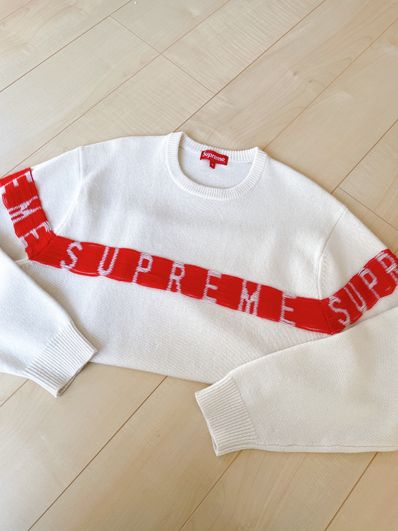 Supreme Inside Out Logo Sweater "White"