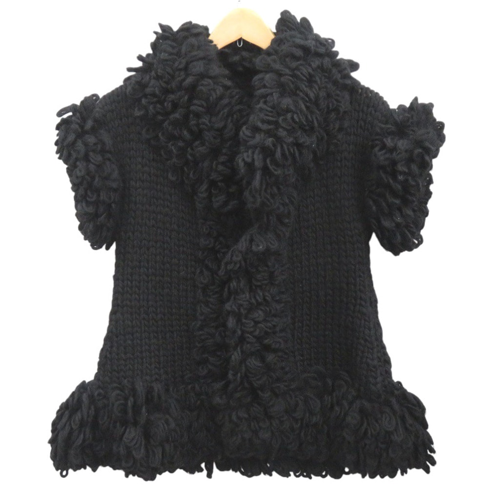 ヨウジヤマモト ニットジャケット ウール ブラック ア