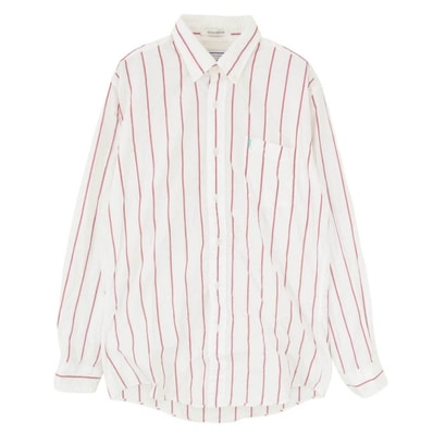 YVES SAINT LAURENT イヴサンローラン ストライプ 長袖 ロングスリーブ コットン シャツ ホワイト系 15【中古】