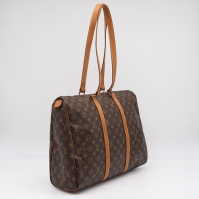 LOUIS VUITTON ルイ・ヴィトン モノグラム フラネリー M51115 ハンドバッグ ブラウン コーティングキャンバス レザー メンズ