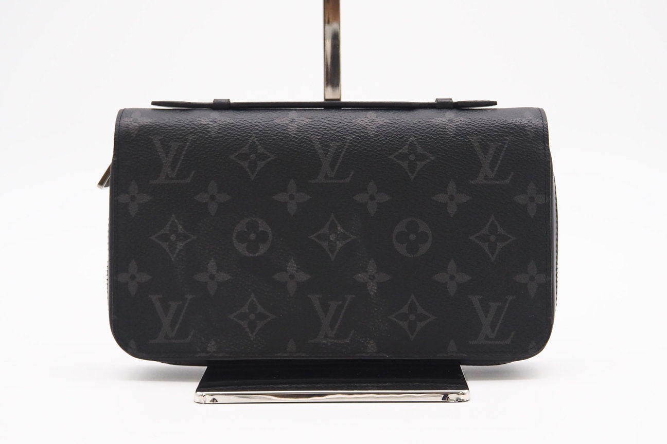 LOUIS VUITTON ルイ・ヴィトン エクリプス ジッピーXL M61698 長財布 ブラック グレー コーティングキャンバス メンズ