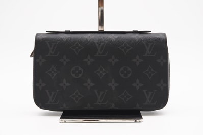 LOUIS VUITTON ルイ・ヴィトン エクリプス ジッピーXL M61698 長財布 ブラック グレー コーティングキャンバス メンズ