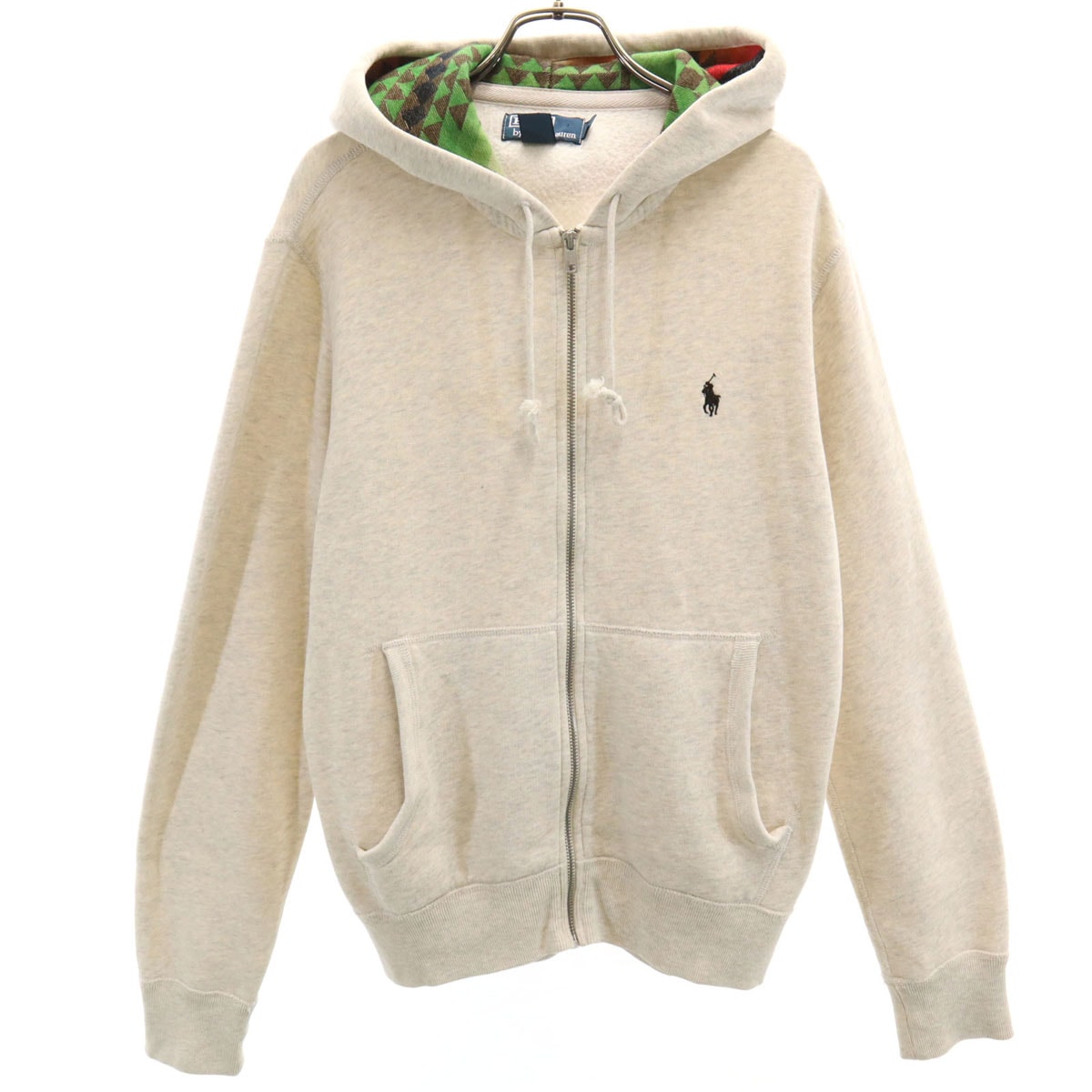 Polo by Ralph Lauren ポロバイラルフローレン 長袖 ジップパーカー S オフホワイト系 裏起毛