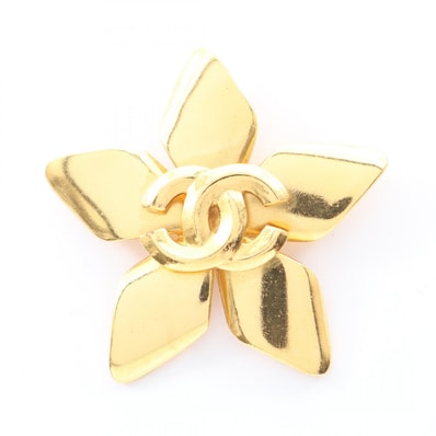 シャネル CHANEL ココマーク フラワー 96P ブローチ アクセサリー GP(ゴールドメッキ) レディース ゴールド系 【中古】