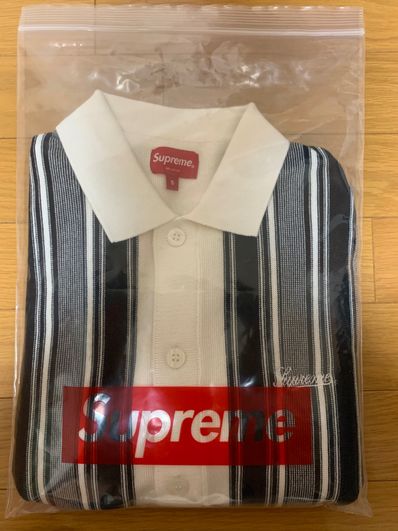 Supreme Stripe Button Up Polo "White"