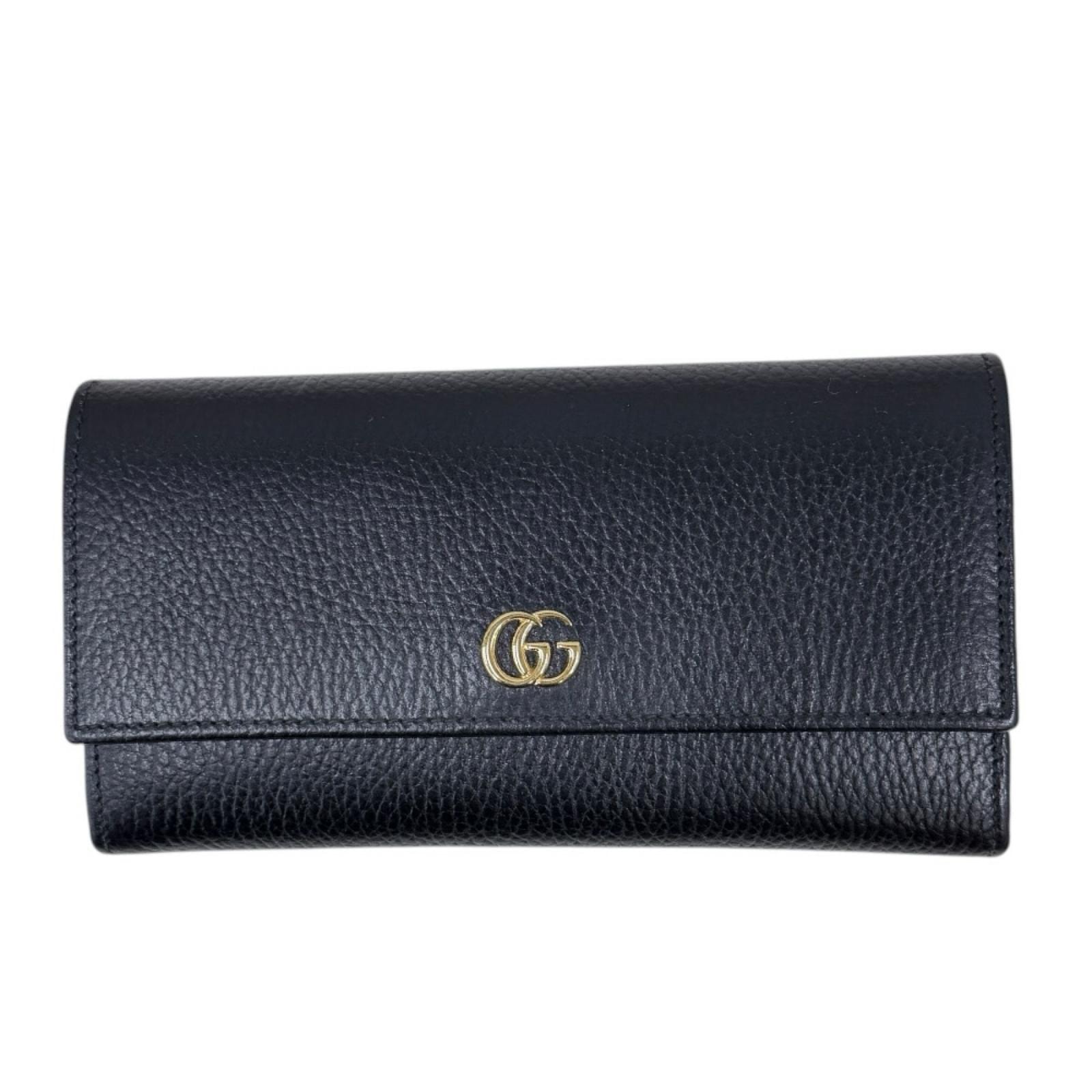 グッチ コンチネンタルウォレット GGマーモント 長財布 レザー 456116 レディース GUCCI  中古