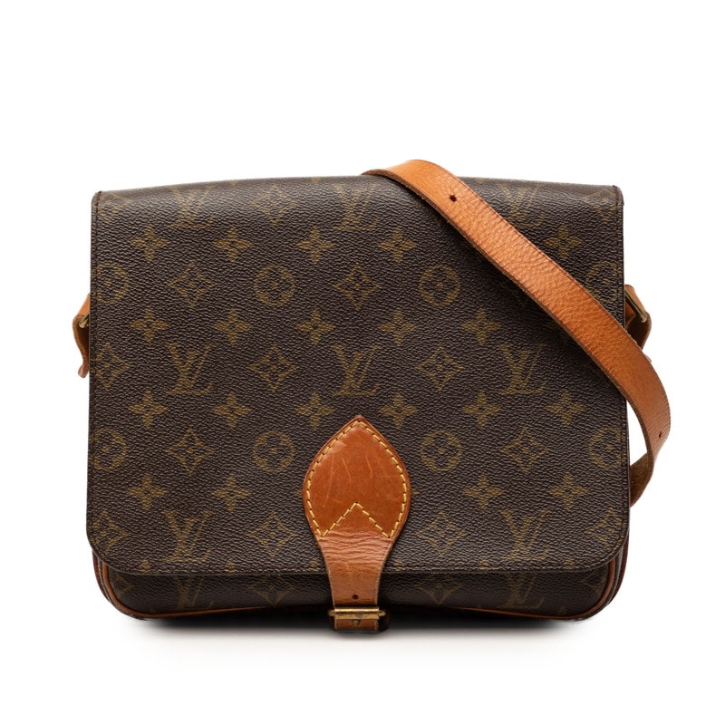 ルイ ヴィトン モノグラム カルトシエールGM 斜め掛け ショルダーバッグ M51252 ブラウン PVC レザー レディース LOUIS VUITTON 【中古】