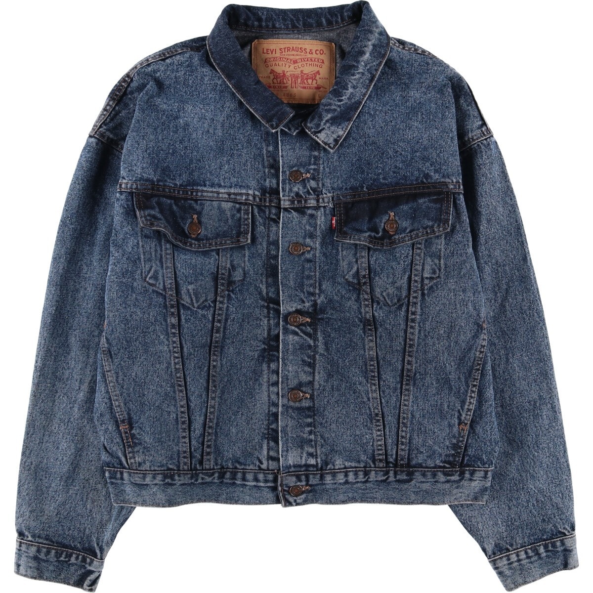 古着 90年代 リーバイス Levi's 70598-4865 ケミカルウォッシュ デニムジャケット Gジャン メンズL相当 ヴィンテージ/eaa582560