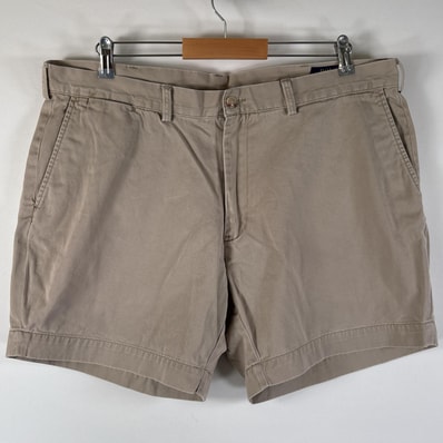 古着 ポロ・ラルフローレン POLO RALPH LAUREN ショートパンツ チノパン ポロチノ 大きいサイズ ワンポイントロゴ w40 ベージュ メンズ