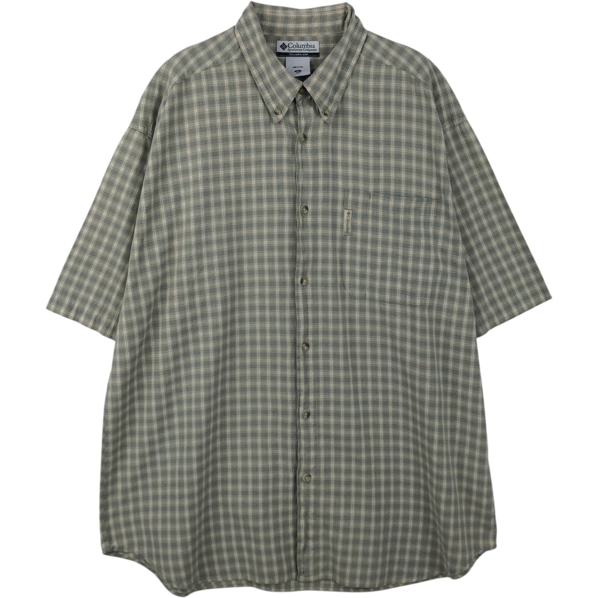 古着 00年代 コロンビア Columbia 半袖 ボタンダウン チェックシャツ メンズXL相当/eaa654339