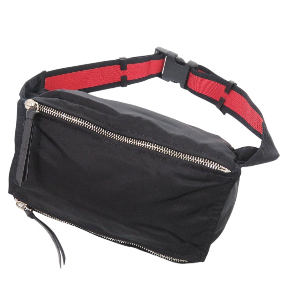 Givenchy ボディバッグ レッド/ブラック C (やや傷や汚れあり)】ジバンシィ パンドラ ボディバッグ ナイロン