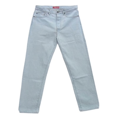 Supreme シュプリーム デニムパンツ Washed Regular Jeans スター刺繍 ウォッシュド加工 レギュラージーンズ ボタンフライ デニムパンツ【中古】