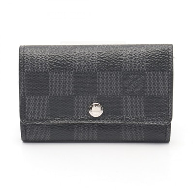 ルイ・ヴィトン LOUIS VUITTON ミュルティクレ6 キーケース アクセサリー PVCコーティングキャンバス PVC ダミエ・グラフィット メンズ ブラック系 N62662 【中古】