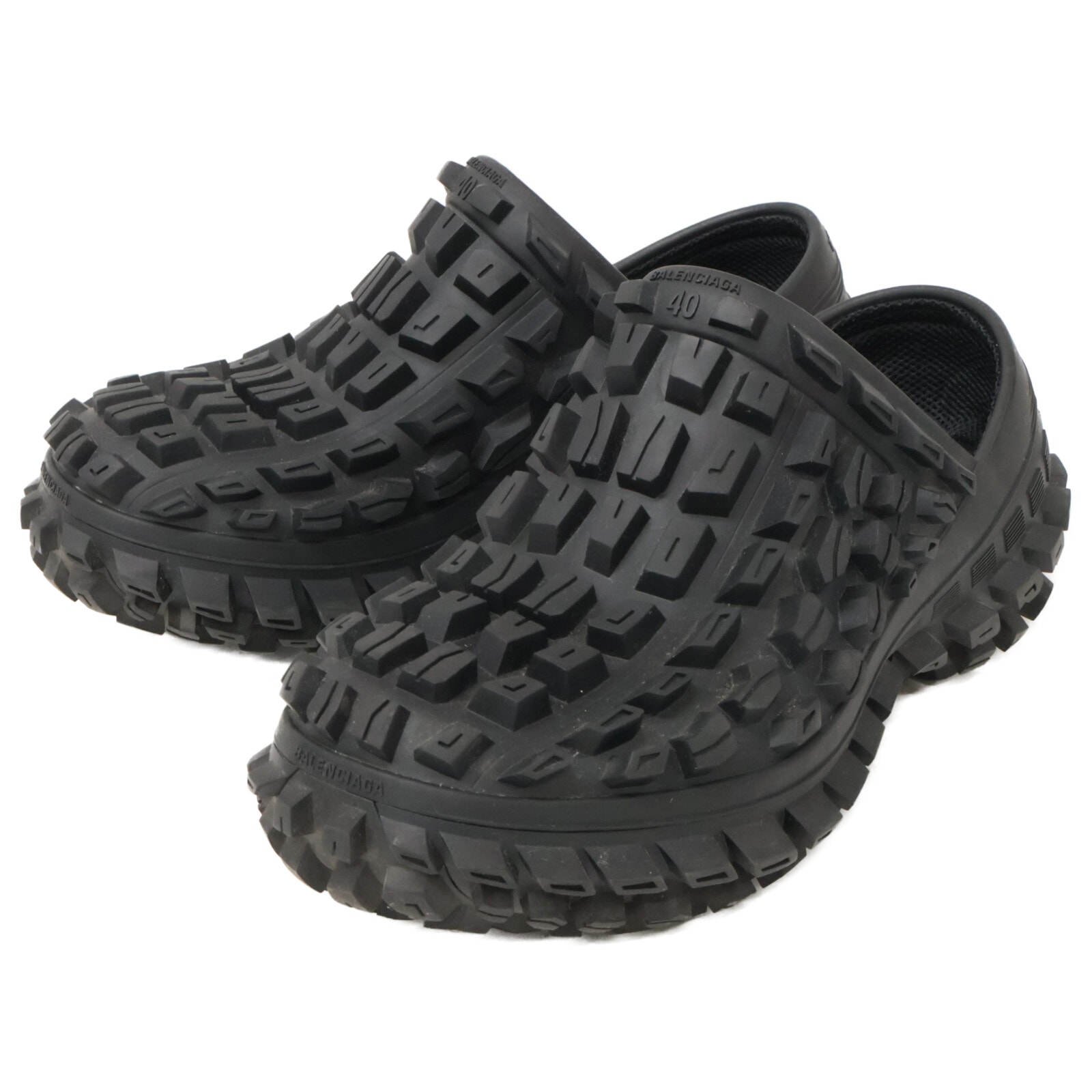 バレンシアガ 【美品】735252 DEFENDER CLOG ディフェンダー クロッグ サンダル 40