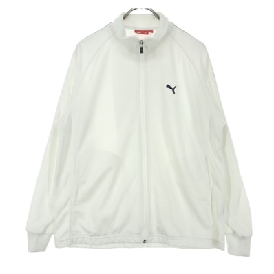 PUMA プーマ 日本製 ワンポイントロゴ 長袖 トラックジャケット M ホワイト