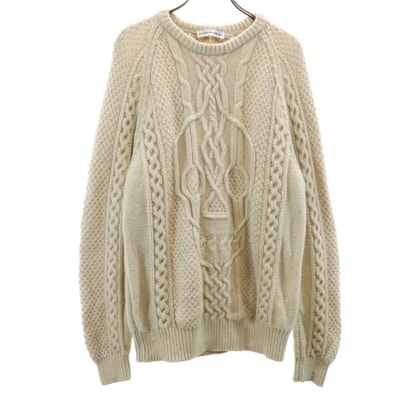 Alexander McQueen アレキサンダーマックイーン イタリア製 長袖 フィッシャーマン セーター S ベージュ アランニット