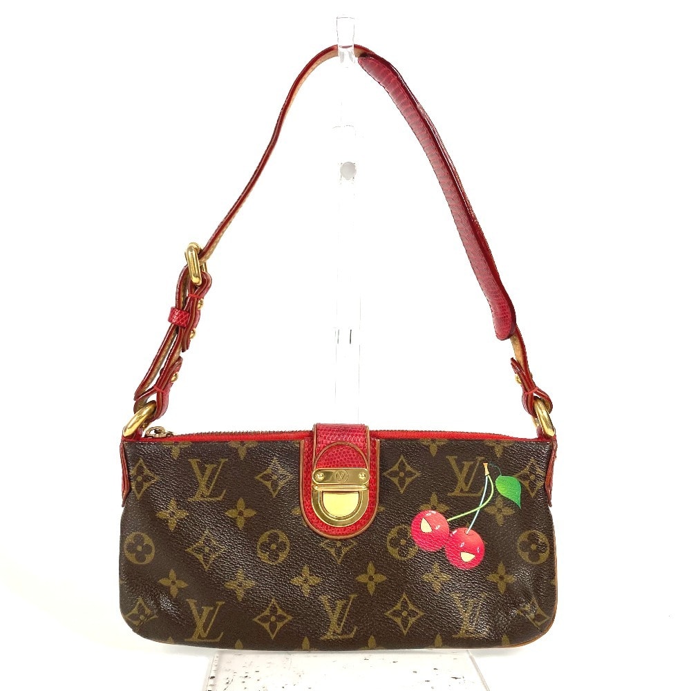 ルイヴィトン LOUIS VUITTON モンシェリー M95000 モノグラムチェリー 村上隆 肩掛け カバン さくらんぼ ショルダーバッグ モノグラムキャンバス レッド