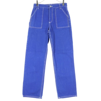 ZARA BASIC ザラベーシック カラー ペインターパンツ 34 ブルー
