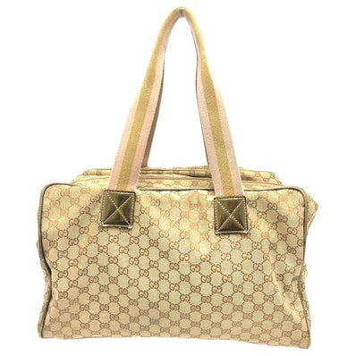 グッチ GUCCI GGキャンバス 153240 カバン スクエア 肩掛け トートバッグ トラベルバッグ ボストンバッグ GGキャンバス ベージュ